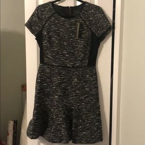 JCrew blk/what tweed dress